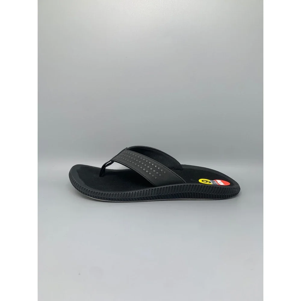 OluKai Ulele Black Sandals Flip Flops 10435-4040 Men's Sz 9 NEW!